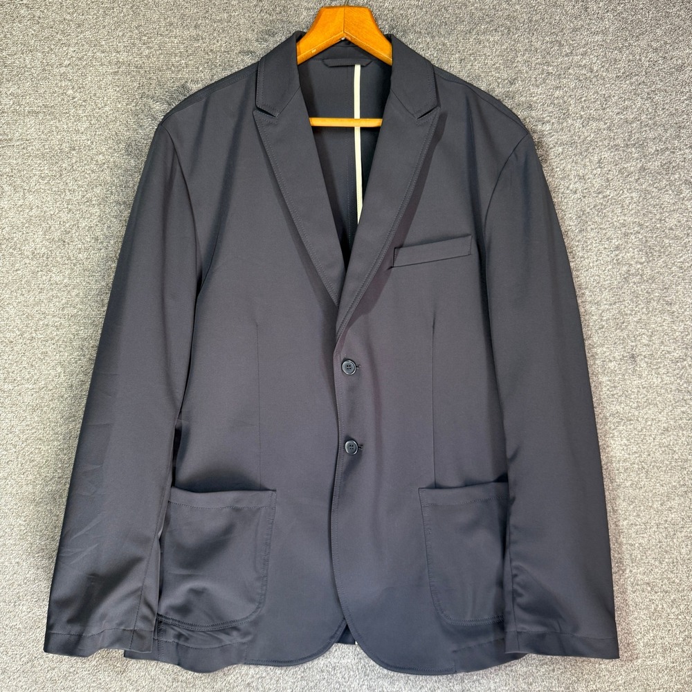 Pronto Uomo Blazer Mens XXL Navy Blue Stretch Sport‎ Coat Made in Italy